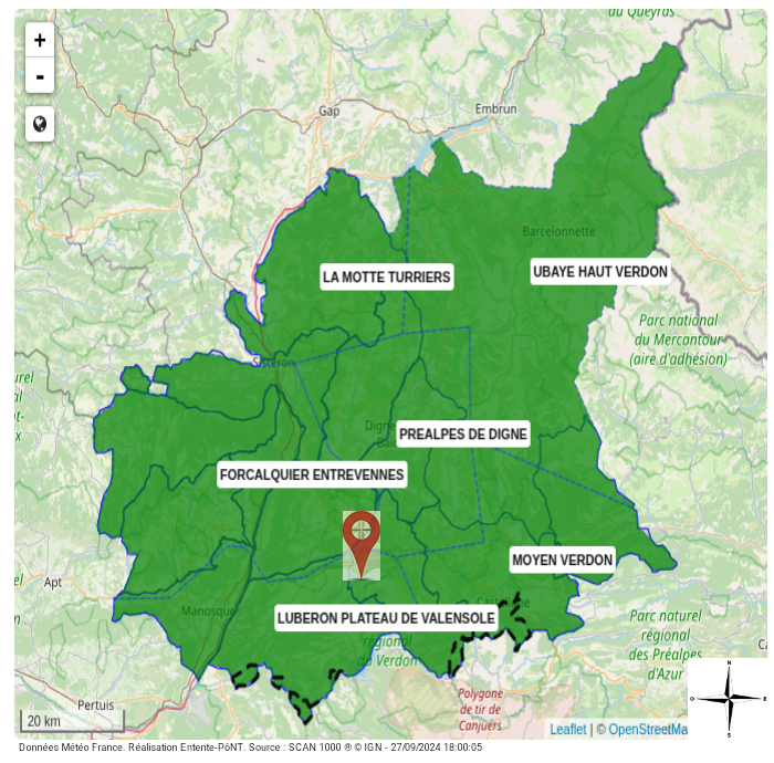 Fire risk map